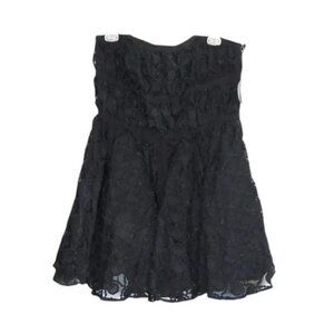 Strapless Black Mini Dress Lace Tule Skirt